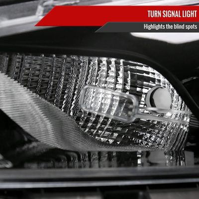 2013-2016 Dodge Dart Factory Headlights Projector High/Low Beam Jet Black