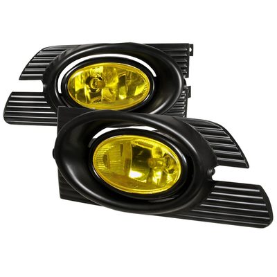 2001-2002 Honda Accord Sedan H11 Fog Lights Kit Chrome Housing/Yellow Lens