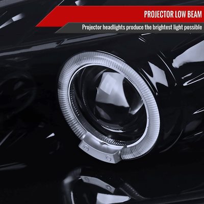 2004-2009 Honda S2000 AP2 Dual Halo Projector Headlights Glossy Black/Smoke