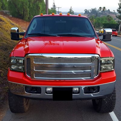 2005-2007 Ford F-250/350/450/550/Excursion Crystal Headlights Chrome/Somke