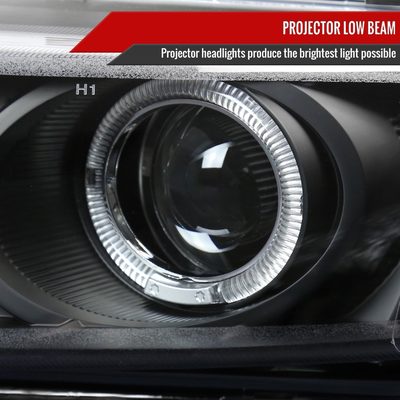 1997-2000 Dodge Avenger Chrysler Sebring Coupe Dual Halo Headlights Black