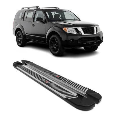 2005-2012 Nissan Pathfinder Running Boards Side Steps Silver & Black