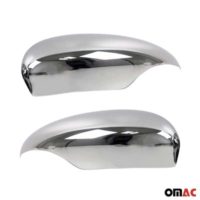 2011-2019 Ford Fiesta Side Mirror Cover Caps Stainless Steel Silver 2 Pcs