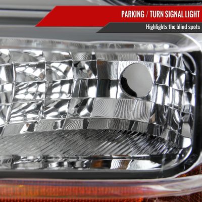 2008-2010 Ford F-250/F-350/F-450 Super Duty Factory Headlights Amber / Chrome