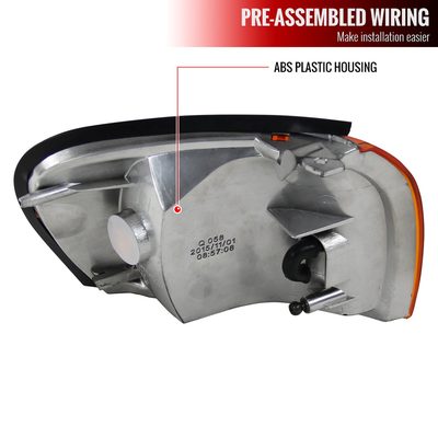 1995-2001 Subaru Impreza Corner Lights Chrome Housing/Amber Smoke Lens