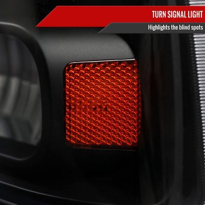 1999-2004 Ford F-250/350/450/550/Excursion Crystal Headlights LED Light Black