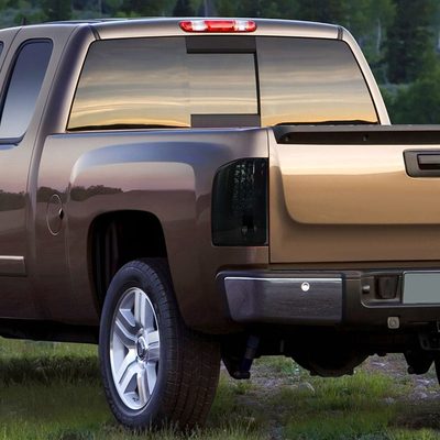 2007-2014 Chevy Silverado LED Tail Lights - OZ Chrome Housing/Smoke Lens