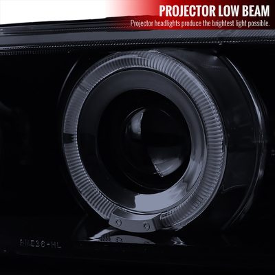 1992-1998 BMW E36 3 Series Coupe/Sedan Dual Halo Projector Headlights Smoke