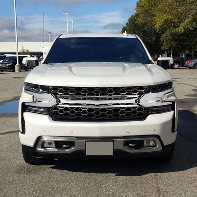 2019-2022 Chevy Silverado 1500 LT Glossy Honeycomb Hood Grille Chrome Trim