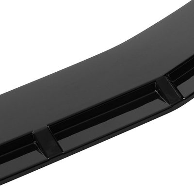 Universal Glossy Black Polypropylene 3Pcs Front Bumper Lip Splitter Spoiler Set