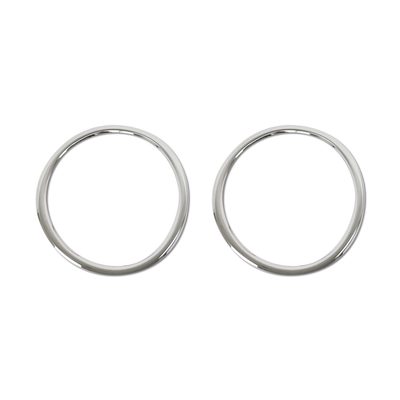 2007-2015 Smart ForTwo Radio Button Switch Seal Washer Trim Stainless Steel 2 Pcs