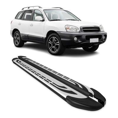 2001-2006 Hyundai Santa Fe Running Boards Side Steps Silver & Black