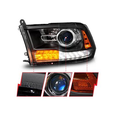 Anzo Black Sequential Signal DRL Projector Headlights 111609