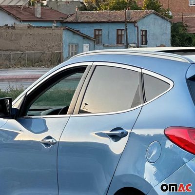 2010-2015 Hyundai Tucson Window Molding Trim Streamer Stainless Steel Silver 10 Pcs