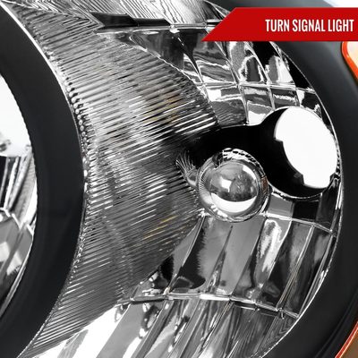 2004-2006 Dodge Durango Factory Style Headlights Matte Black/Clear Lens