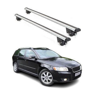 2004-2012 Volvo V50 Roof Rack Cross Bars Silver
