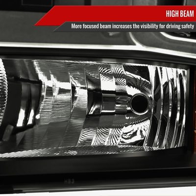 2019-2021 Chevy Silverado 1500 Factory Projector Headlight Matt Black/Smoke