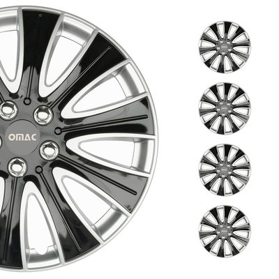 16" Hub Caps for Ford Transit 150 250 350 2015-2025 Black Silver 4x Wheel Covers
