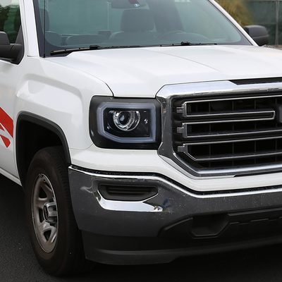 2014-2019 GMC Sierra 1500/2500/3500 LED Bar Headlights LED Signal Lights Black