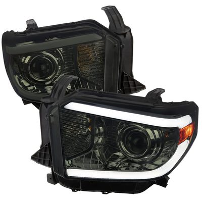 2014-2021 Toyota Tundra LED Turn Signal LED Bar Projector Headlights Smoke