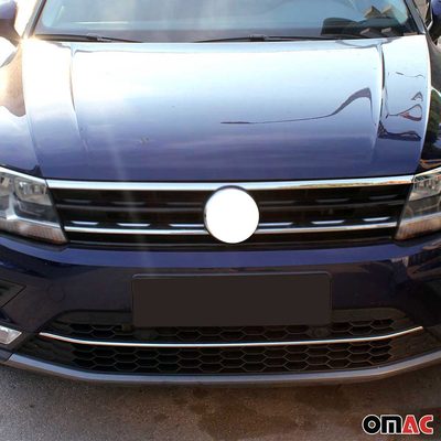 Front Bumper Trim Molding for VW Tiguan Allspace 2018-2020 Stainless Steel 1 Pc