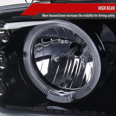1999-2006 GMC Sierra/00-2006 Yukon/Yukon XL Dual Halo Projector Headlights Black