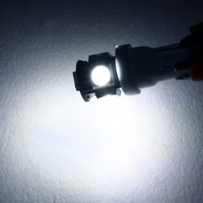 T10 5 SMD Wedge LED License Plate, Side Marker, Lamp Light Bulb - 2PC White