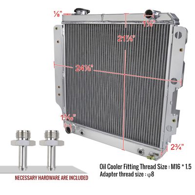 1987-2006 Jeep Wrangler TJ YJ 2.4L/4.2L Alu 3-Row Performance Radiator