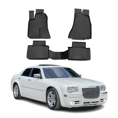 2005-2010 Chrysler 300 / 300C Floor Mats Liners Full Set All Weather Black