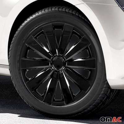 Nevada Hub Caps Wheel Cover 16" Black Full Set 4 pcs.