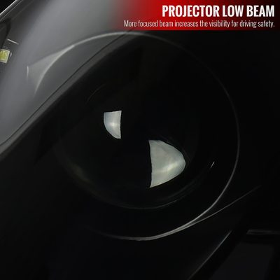2000-2005 Toyota Celica Projector Headlights w/SMD LED Light Strip Black/Smoke