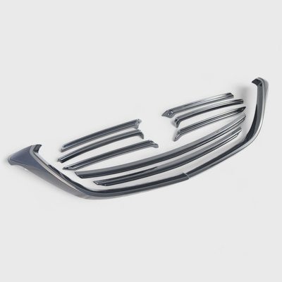 2016-2023 Mazda CX-9 Grille Overlay Gloss Black 10Pcs ABS Plastic