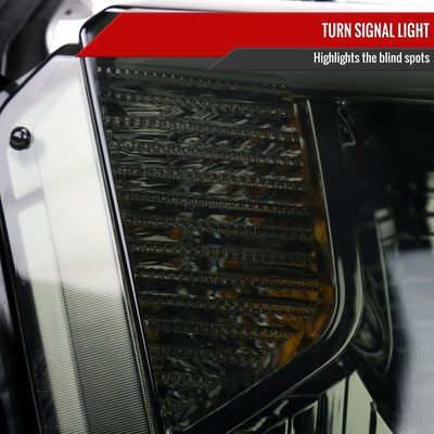 2014-2021 Toyota Tundra LED Turn Signal LED Bar Projector Headlights Smoke