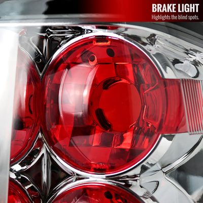2004-2015 Nissan Titan Tail Lights Chrome Housing/Clear Lens