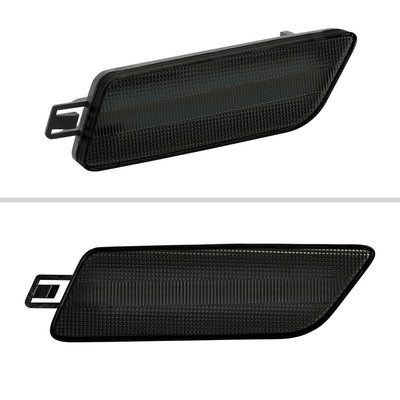 For Porsche Macan 2014-2022 Front Bumper LED Side Marker Turn Signal Lights Chrome Housing Smoked Lens