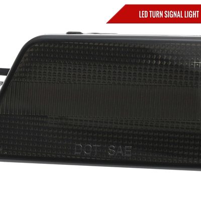 For Porsche Macan 2014-2022 Front Bumper LED Side Marker Turn Signal Lights Chrome Housing Smoked Lens