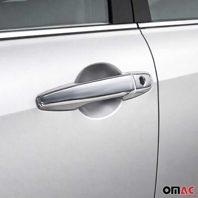 2008-2013 Toyota Highlander Car Door Handle Cover Protector Stainless Steel 2 Key Hole