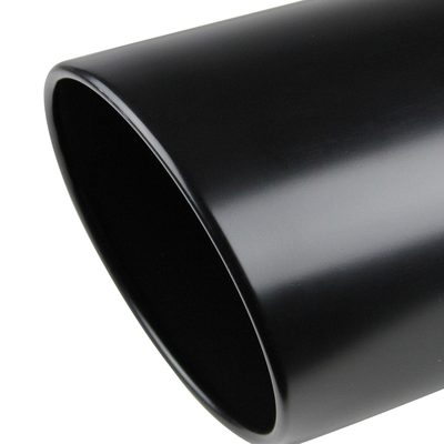 Universal 5" Inlet/8" Outlet Black Stainless Steel Bolt-On Angled Exhaust Tip