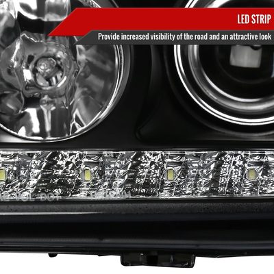 1998-2001 Mercedes Benz W163 ML Class Projector Headlights SMD LED Light Black