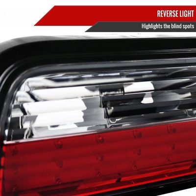 1989-1994 Nissan 240SX S13 Coupe LED Tail Lights Chrome Housing/Clear Lens