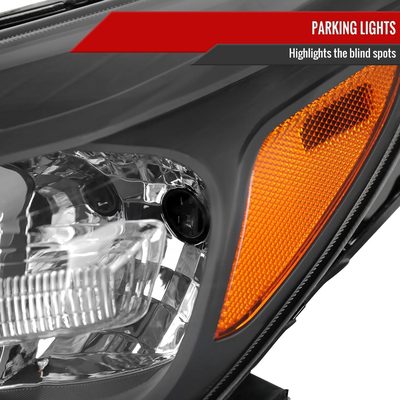 2013-2016 Chevy Malibu Projector Headlights Matte Black Housing/Clear Lens