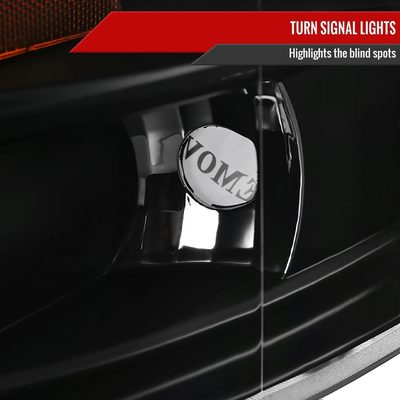 2007-2013 Chevy Silverado 1500 2500HD 3500HD Dual Halo Headlights Matte Black