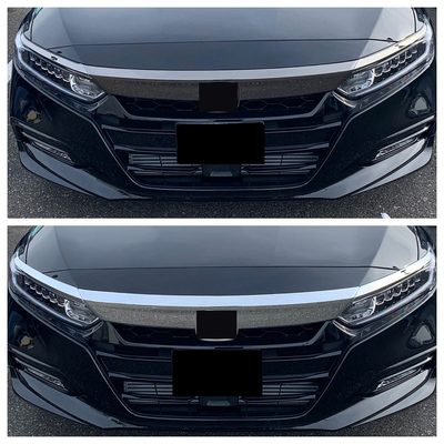 2018-2020 Honda Accord Grille Overlay Chrome 3Pcs ABS Plastic