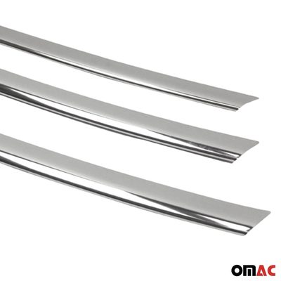 2012-2017 Hyundai Veloster Front Bumper Grill Trim Molding Stainless Steel Silver 3Pcs