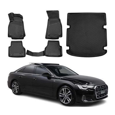 2019-2024 Audi A6 Sedan Floor Mats & Cargo Liner Full Set All Weather Black