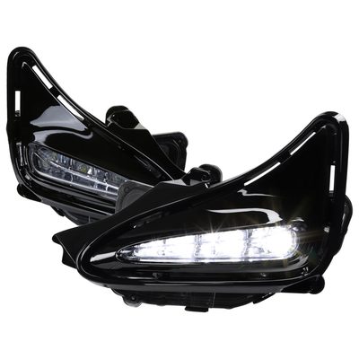 2017-2019 Toyota Corolla LED Fog Lights w/Switch & Wiring Harness Chrome/Clear