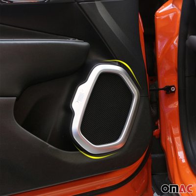 2015-2024 Jeep Renegade Speaker Frame Chrome Silver Chrome 4 Pcs