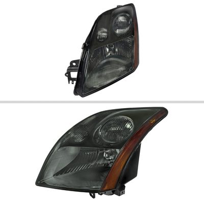 2007-2009 Nissan Sentra Factory Headlights w/Amber Reflector Chrome/Smoke