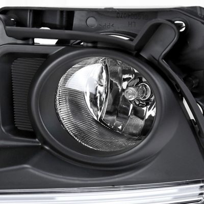 2014-2016 Toyota Highlander H16 Fog Lights Kit w/ LED Light Strip Chrome/Clear