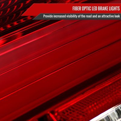 2001-2003 BMW E39 5 Series Sedan LED Tail Lights Chrome/Red Clear Lens